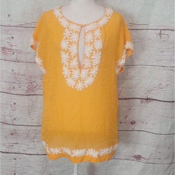 Oscar de la Renta Embellished Tunic/Swim Cover Size XS - Picture 1 of 5